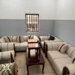 Milk Sofa Set with Side Stools & Center Table